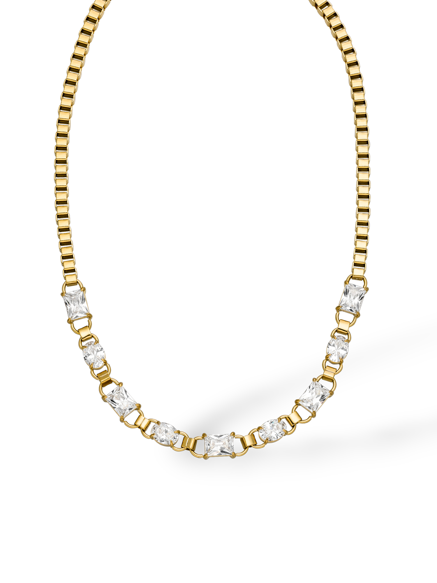 purelei-glam-kette-mit-zirkonia-40-45-cm-edelstahl image 1