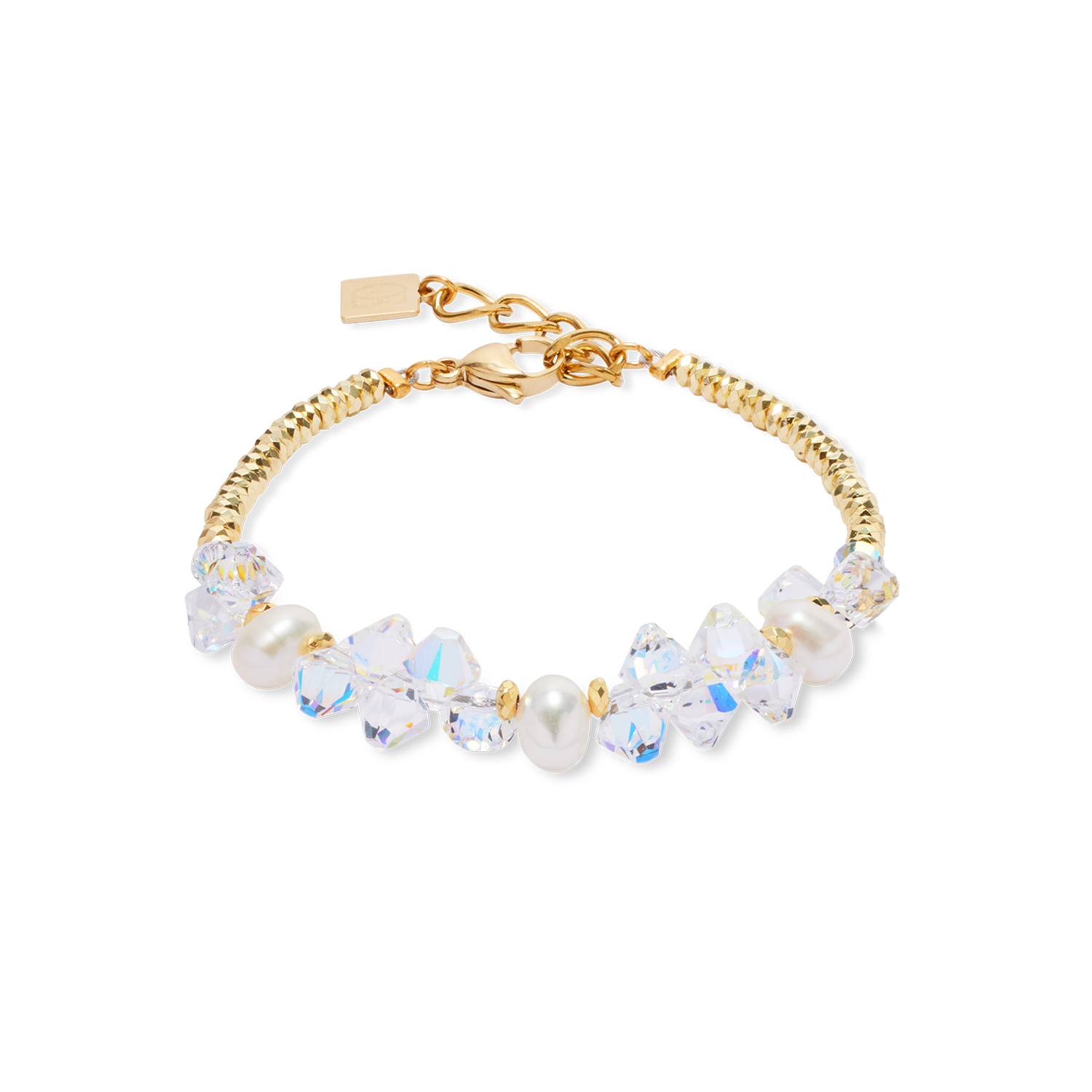 coeur-de-lion-dancing-crystals-pearls-armband-gold image 1