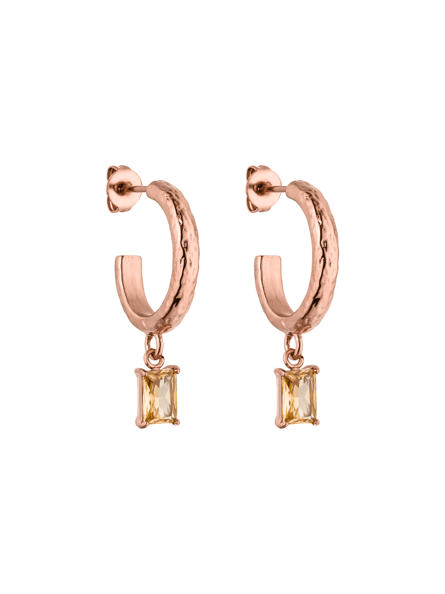 purelei-canyon-ohrringe-creolen-14-5-mm-mit-champagner-zirkonia image 3