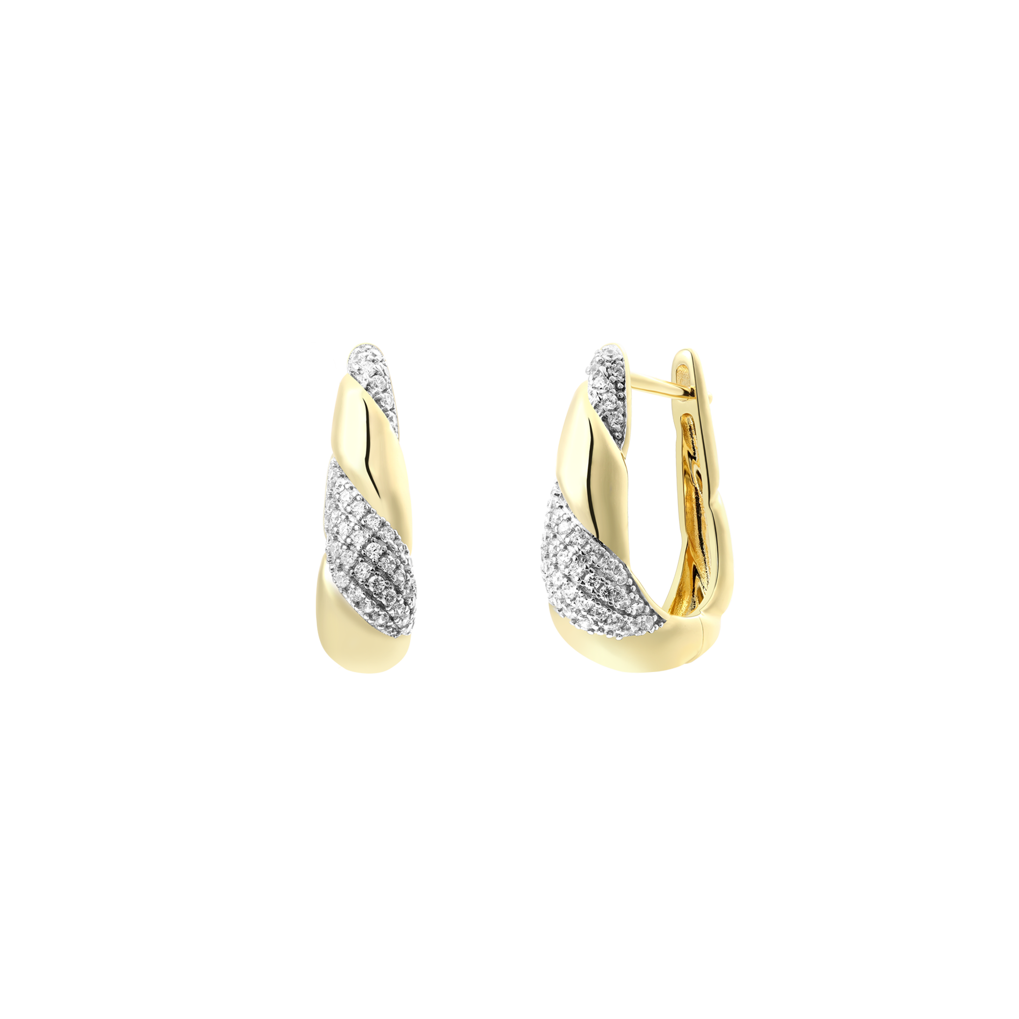 xenox-sculpted-ohrringe-925-sterlingsilber-18k-vergoldung-mit-zirkonia image 1