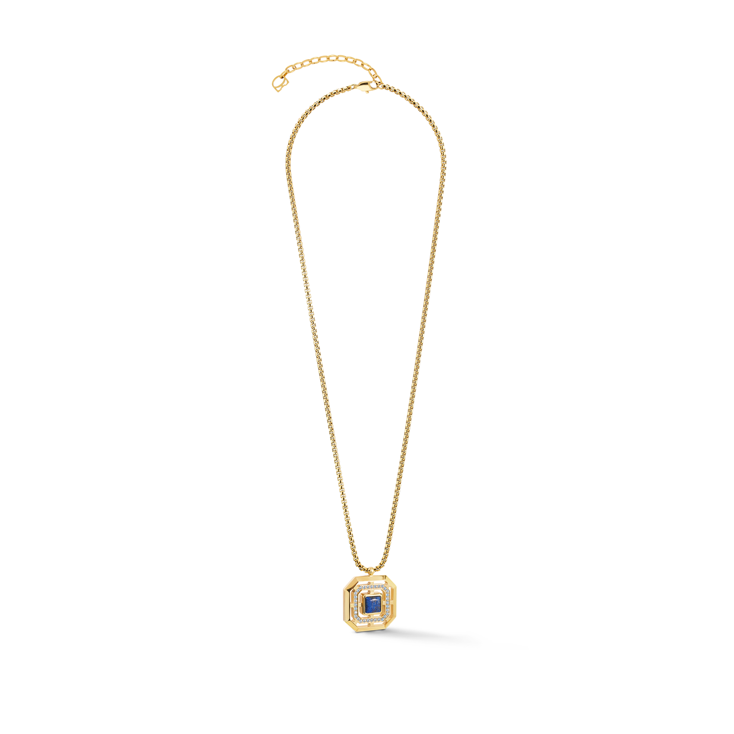 coeur-de-lion-amulett-icon-frame-pure-halskette-lapis-blau-gold image 1