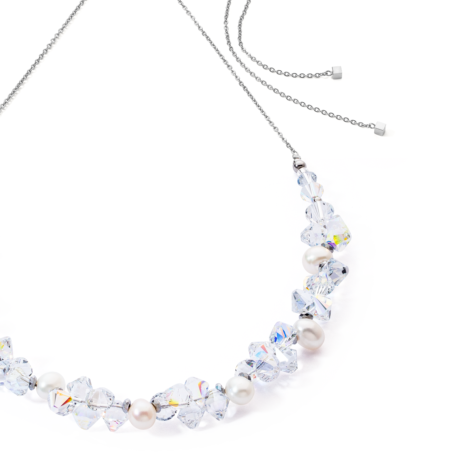 coeur-de-lion-dancing-crystals-pearls-halskette-silber-wei image 2