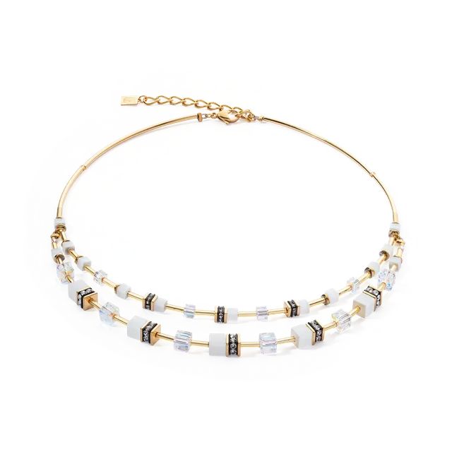 coeur-de-lion-geocube-iconic-layer-halskette-gold-wei image 1