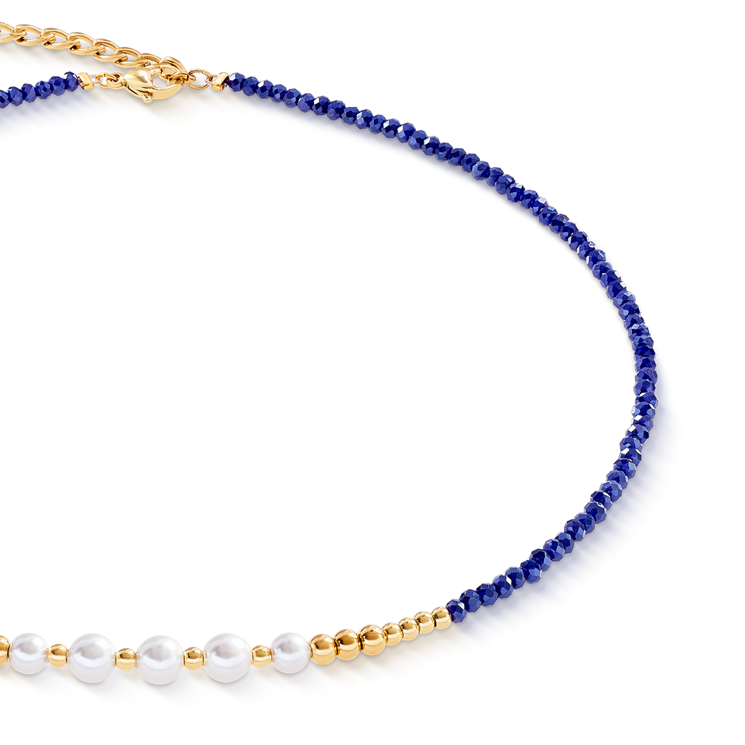 coeur-de-lion-pearl-line-halskette-gold-blau-42-5-cm image 2