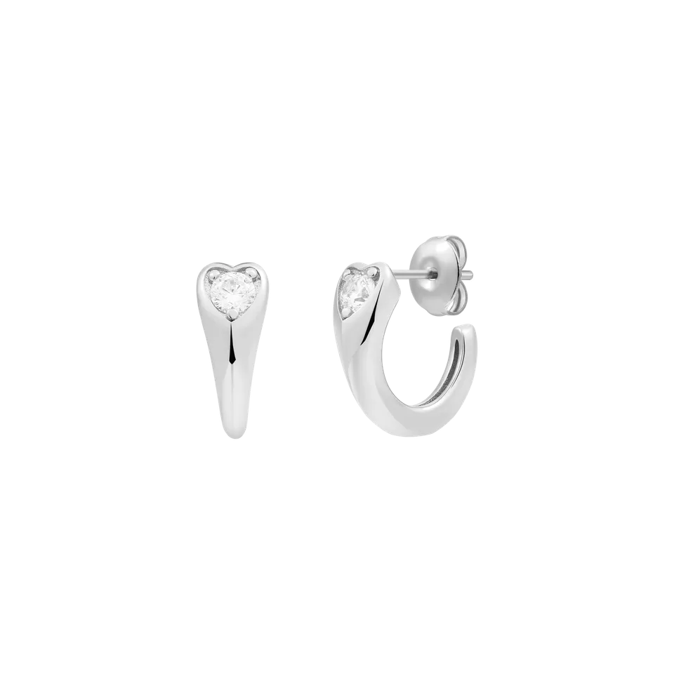 xenox-heart-drop-ohrringe-xs92021-925-sterlingsilber-rhodiniert-mit-zirkonia-her image 1