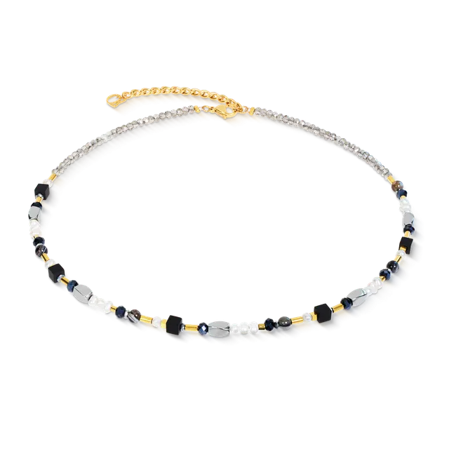 coeur-de-lion-mosaic-night-halskette-gold-schwarz-42cm image 1