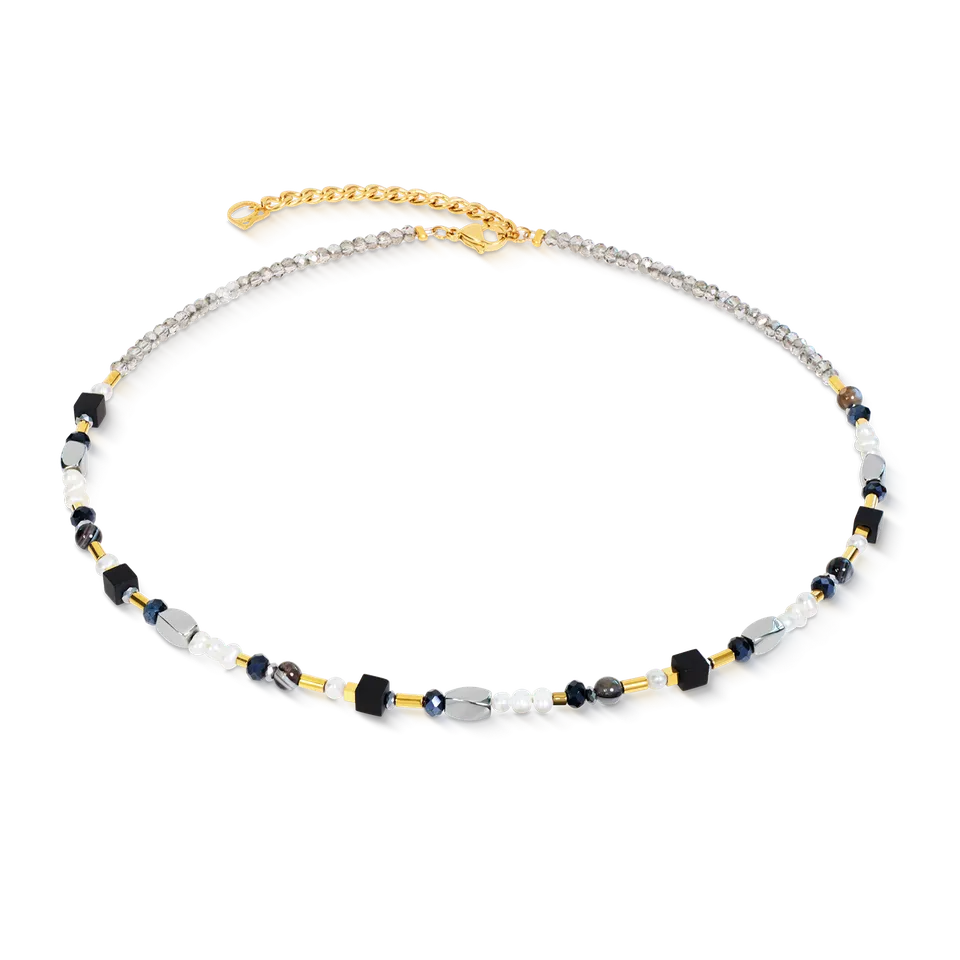 coeur-de-lion-mosaic-night-halskette-gold-schwarz-42cm image 1