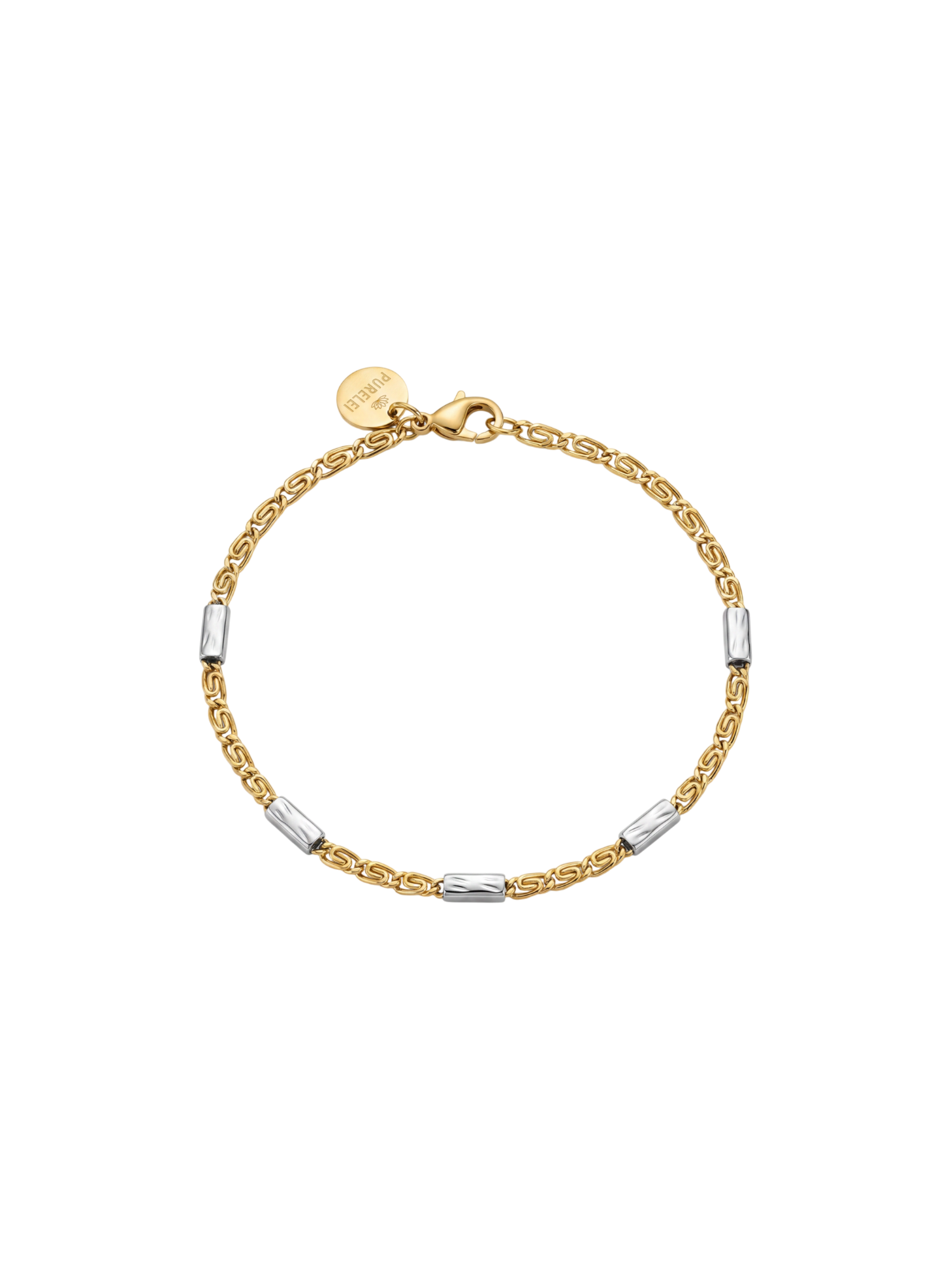 purelei-crest-armband-bicolor-edelstahl-armband-verstellbar image 4