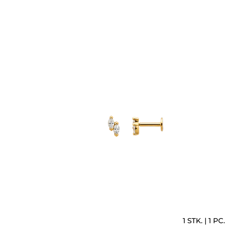 xenox-xg14k8007g-fine-spark-duo-piercing-585-gelbgold-mit-zirkonia image 1