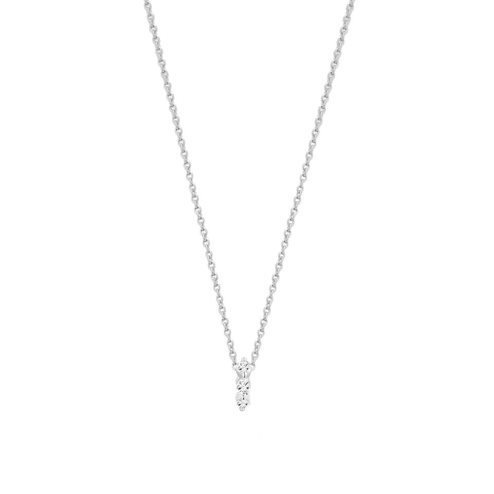 xenox-twilight-halskette-925-sterlingsilber-rhodiniert-mit-zirkonia-navetteschli image 1