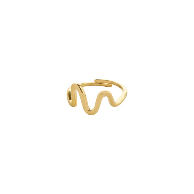 pilgrim-lulu-stapelring-gewellt-vergoldet image 1