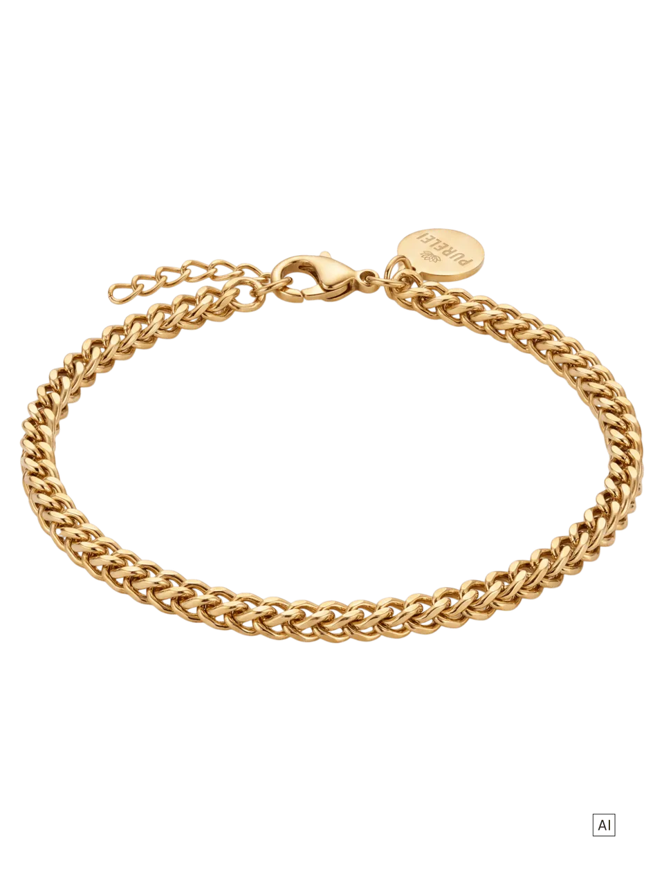 purelei-chevron-armband-verstellbares-edelstahl-armband-19-21-cm image 1
