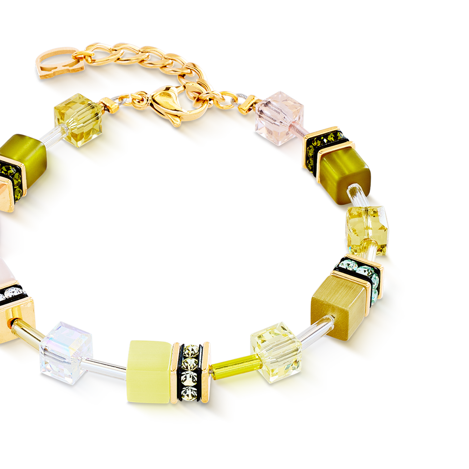 coeur-de-lion-geocube-iconic-armband-olive-blossom-oliv-18-5-cm image 2