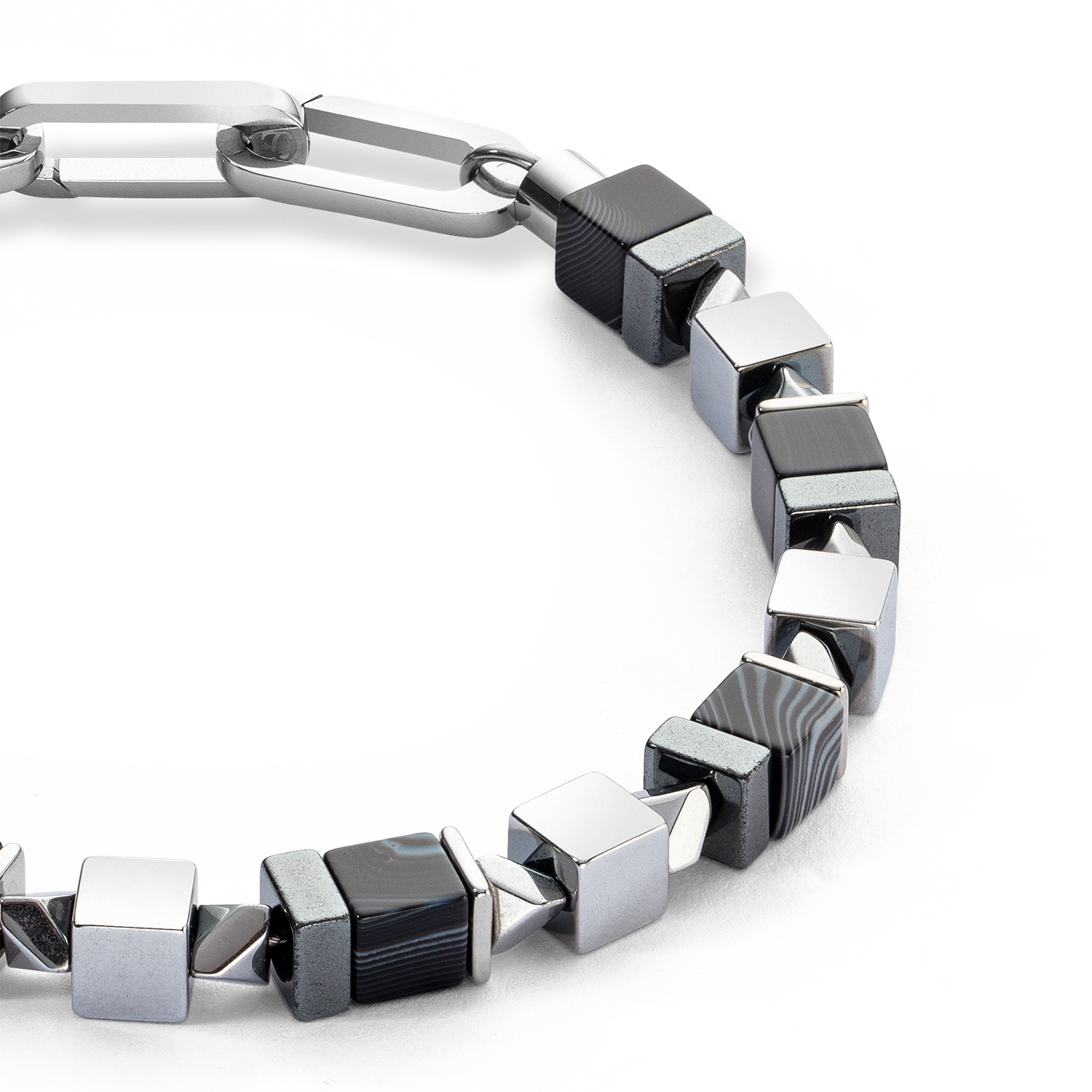 coeur-de-lion-armband-precious-cubes-schwarz-silber image 2