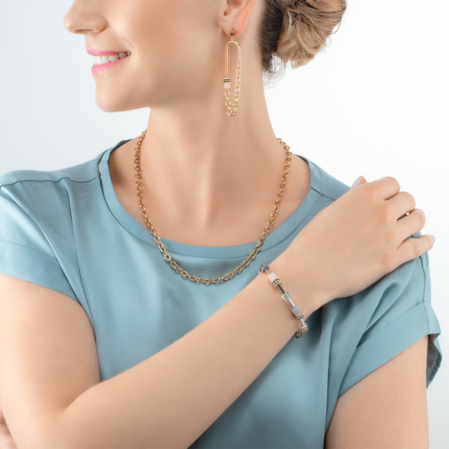coeur-de-lion-geocube-iconic-boho-armband-gold-multicolor image 5
