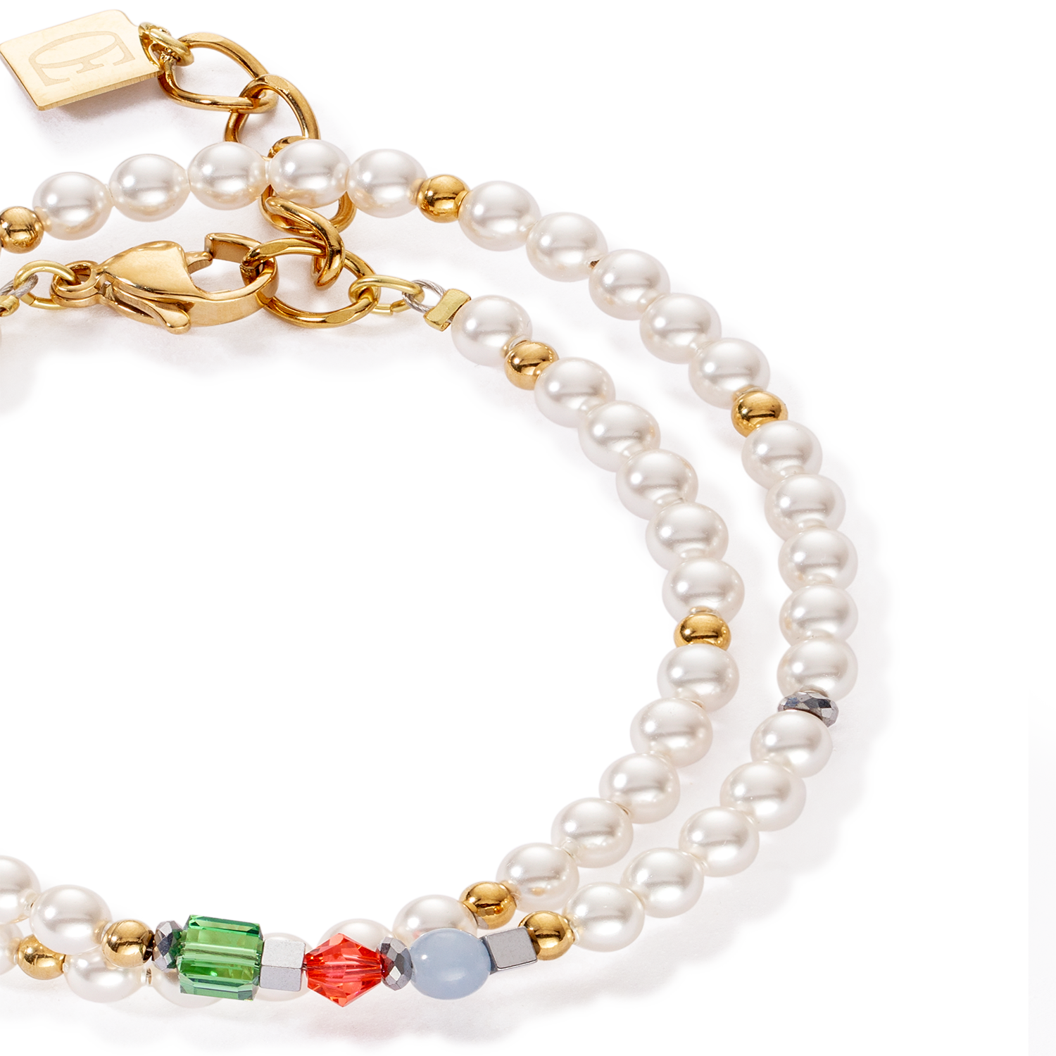 coeur-de-lion-princess-pearls-armband-wrap-around-gold-multicolor image 2