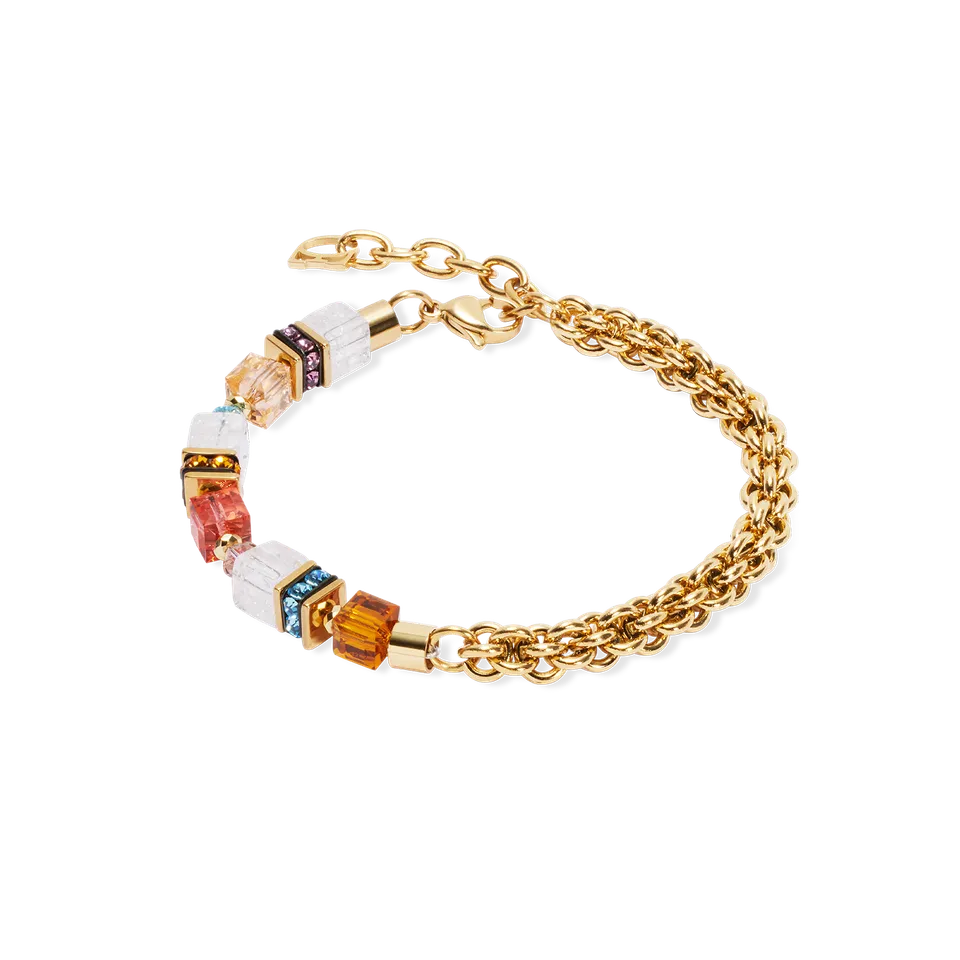 coeur-de-lion-geocube-fusion-summer-armband-gold-sunset-swarovski-kristalle image 1