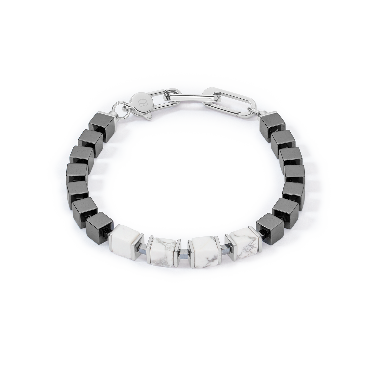 coeur-de-lion-unisex-armband-precious-cubes-wei-19-22-cm-h-matit-howlith image 1