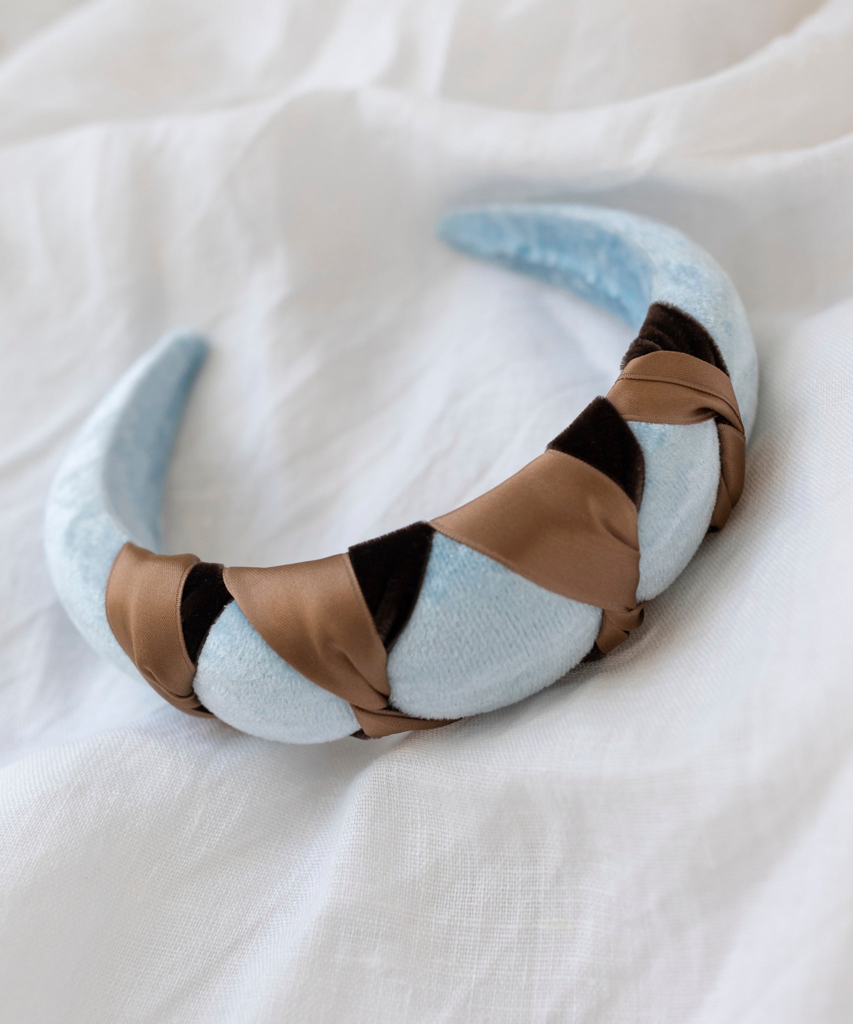 wald-berlin-headband-knot-haarband-light-blue-velvet-one-size image 2