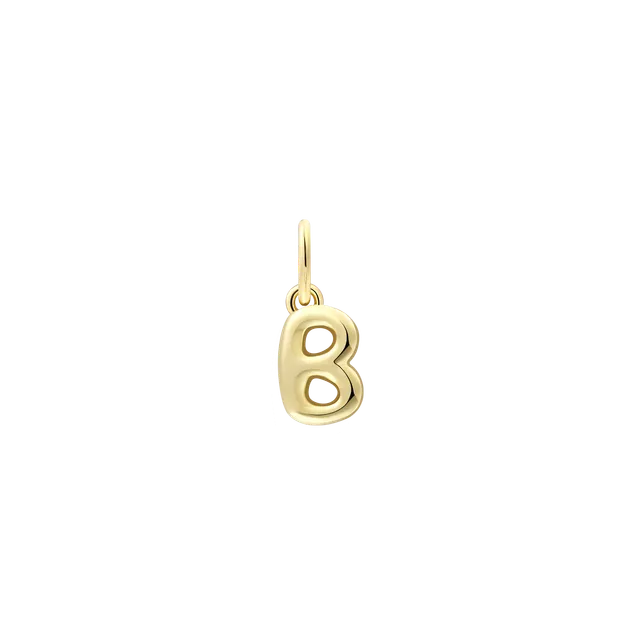 xenox-b-letter-bold-charm-925-sterlingsilber-18k-vergoldung image 1