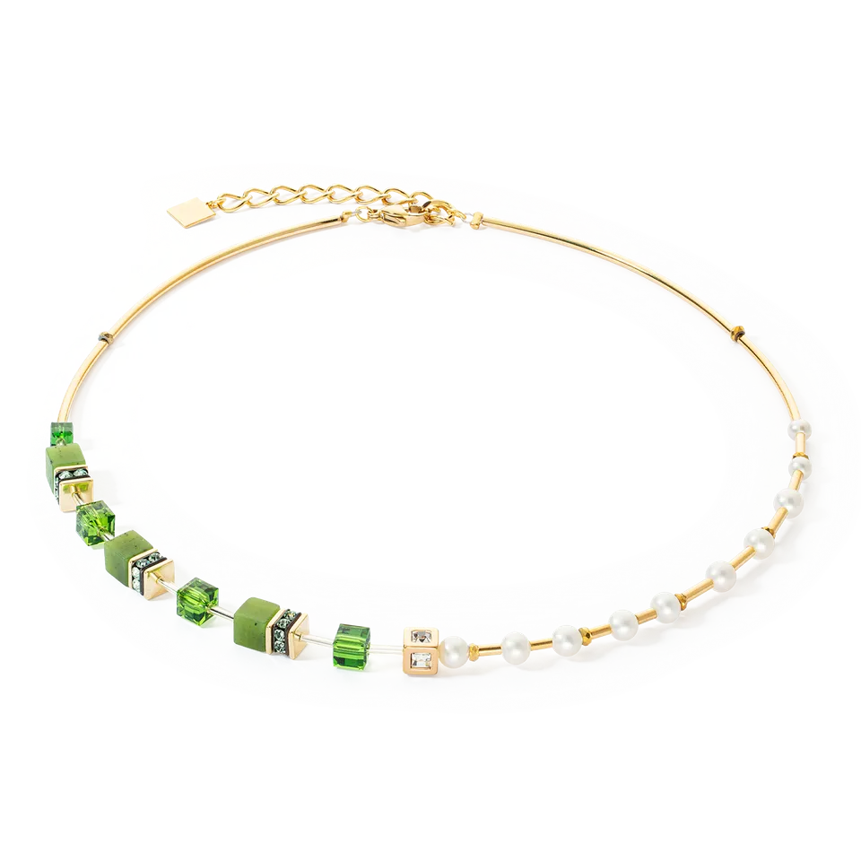 coeur-de-lion-geocube-fusion-precious-pearl-mix-halskette-gold-gr-n image 1