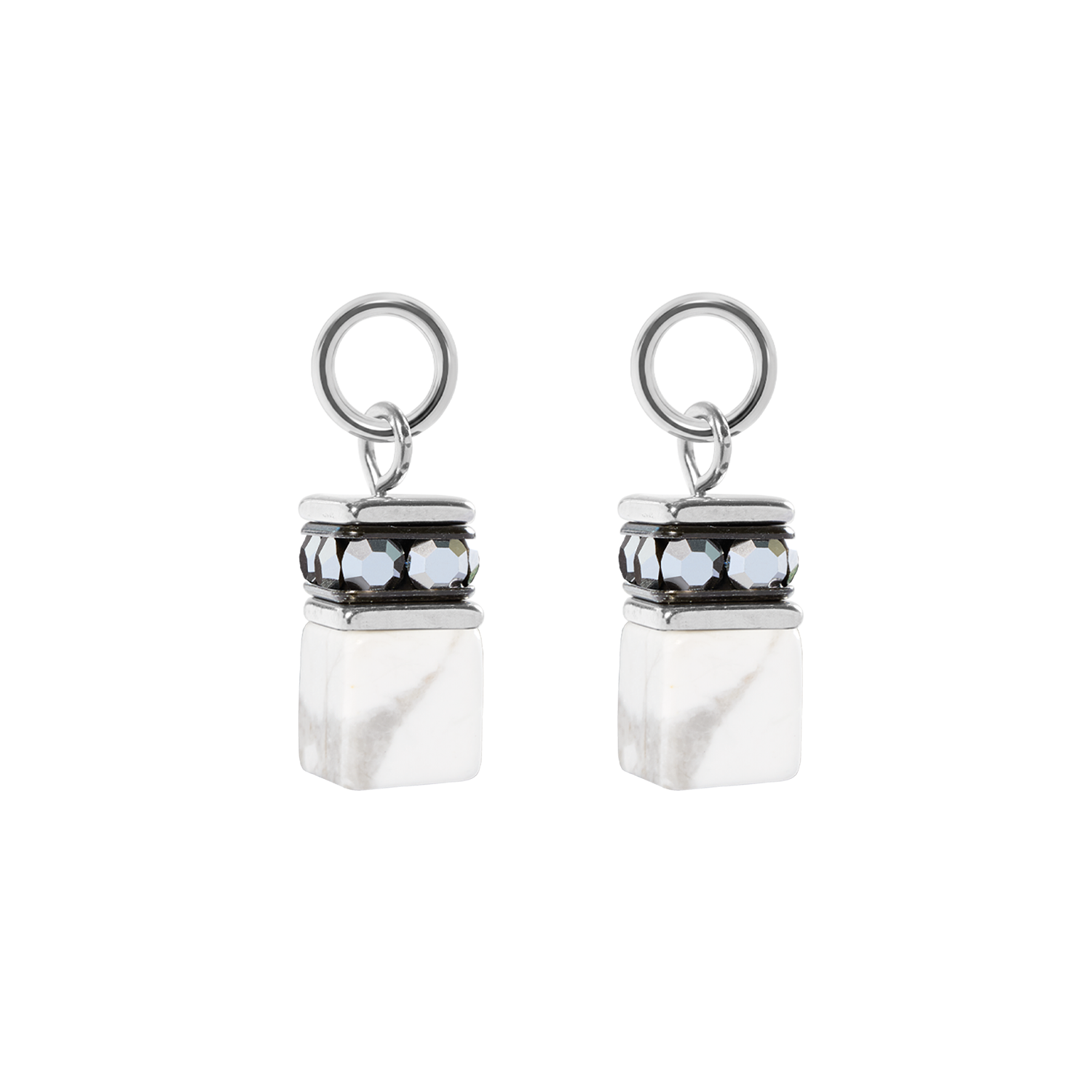 coeur-de-lion-ear-me-up-charm-geocube-silber-wei-howlith-1-8-cm image 2