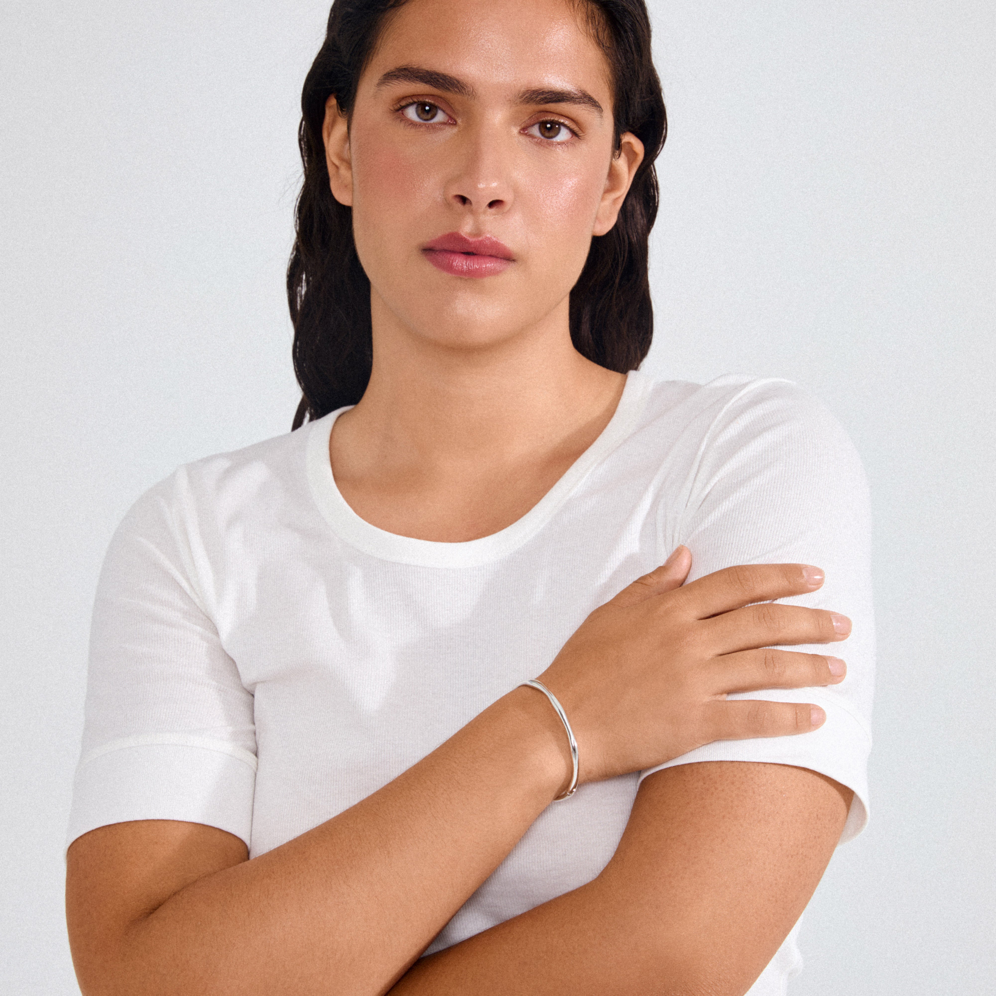 pilgrim-haze-armreif-silber-plated-minimalistischer-bangle image 2