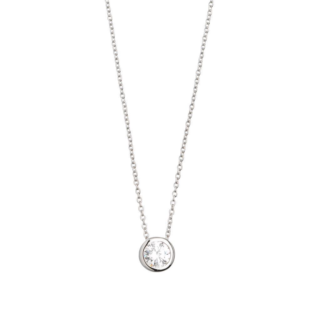 xenox-zarge-halskette-xs7282-925-sterlingsilber-rhodiniert-mit-zirkonia-solit-r image 1