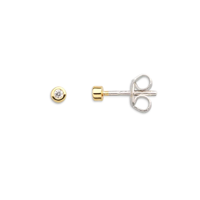xenox-zarge-ohrring-925-sterlingsilber-18k-vergoldung-zirkonia image 1