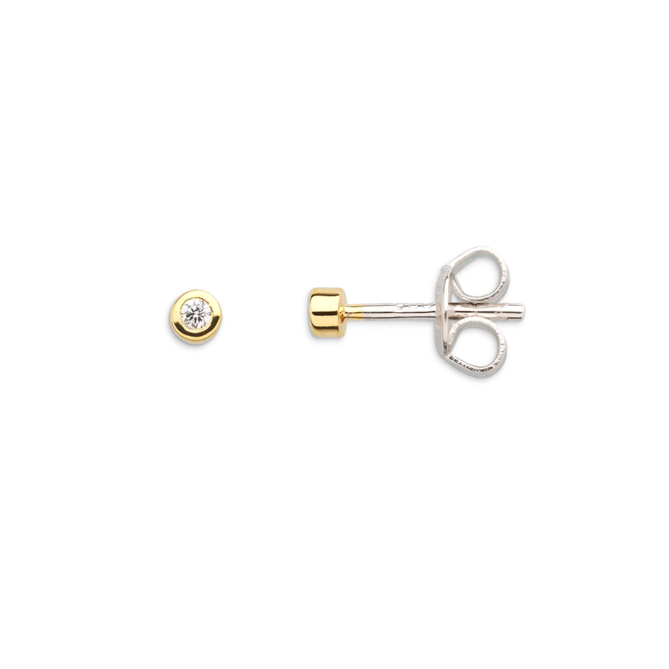 xenox-zarge-ohrring-925-sterlingsilber-18k-vergoldung-zirkonia image 1