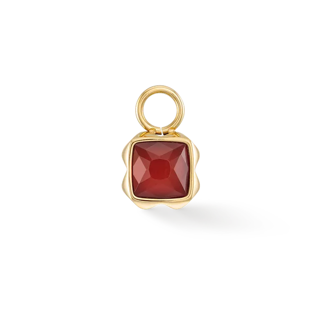 coeur-de-lion-birthstone-januar-charm-roter-achat-gold image 1