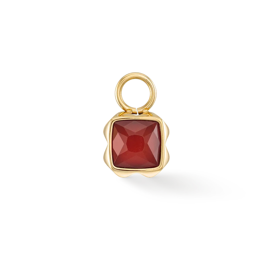 coeur-de-lion-birthstone-januar-charm-roter-achat-gold image 1