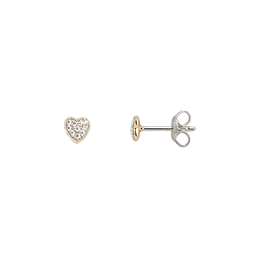 xenox-love-story-ohrringe-xs3737gn-925-sterlingsilber-18k-vergoldung-herz-zirkon image 1