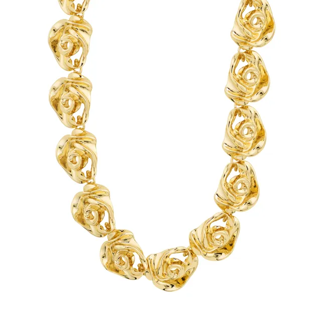 pilgrim-inner-halskette-goldplattiert-mit-rosen-36-cm image 1