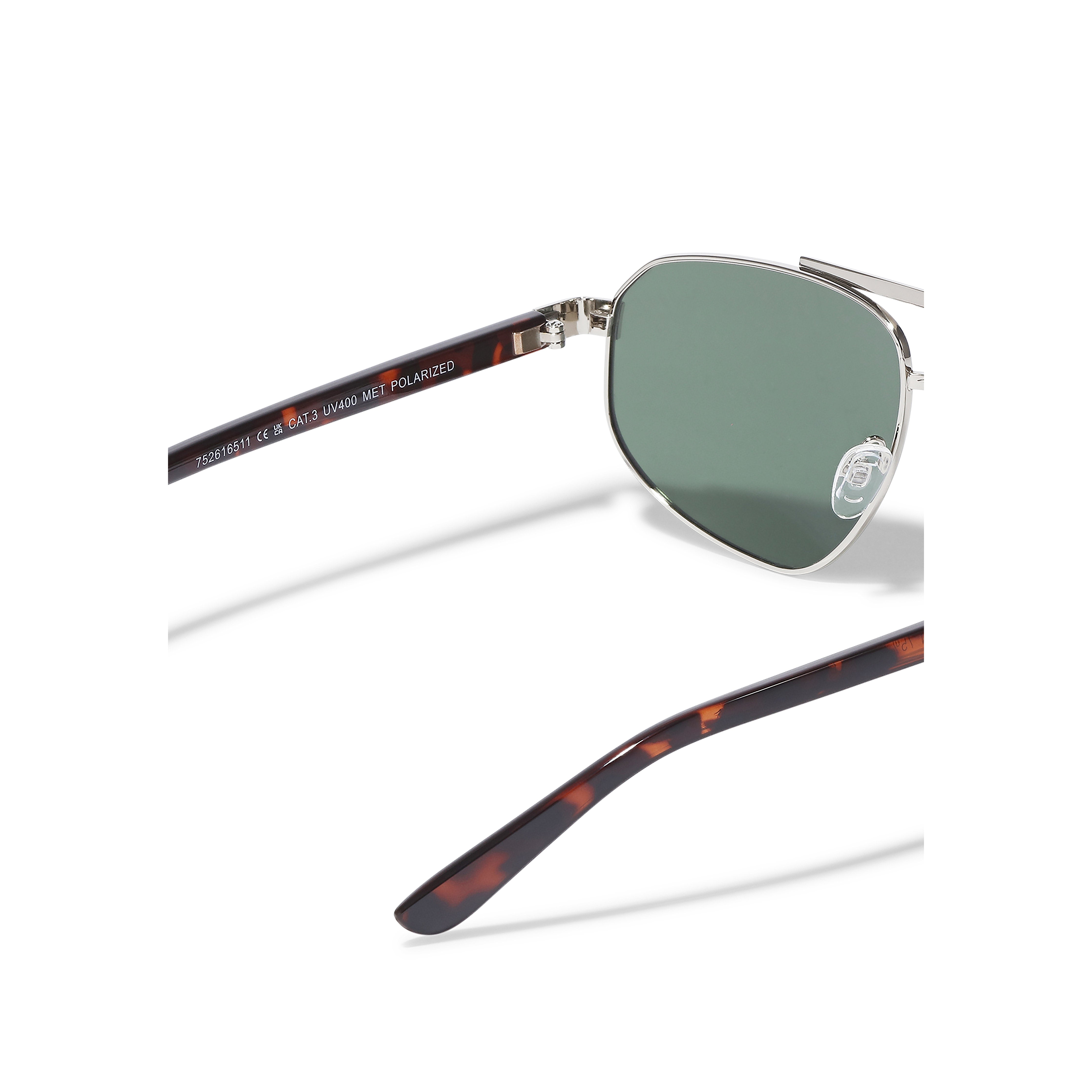 pilgrim-cai-sonnenbrille-braun-silber-piloten-brille-mit-gr-nen-gl-sern image 5