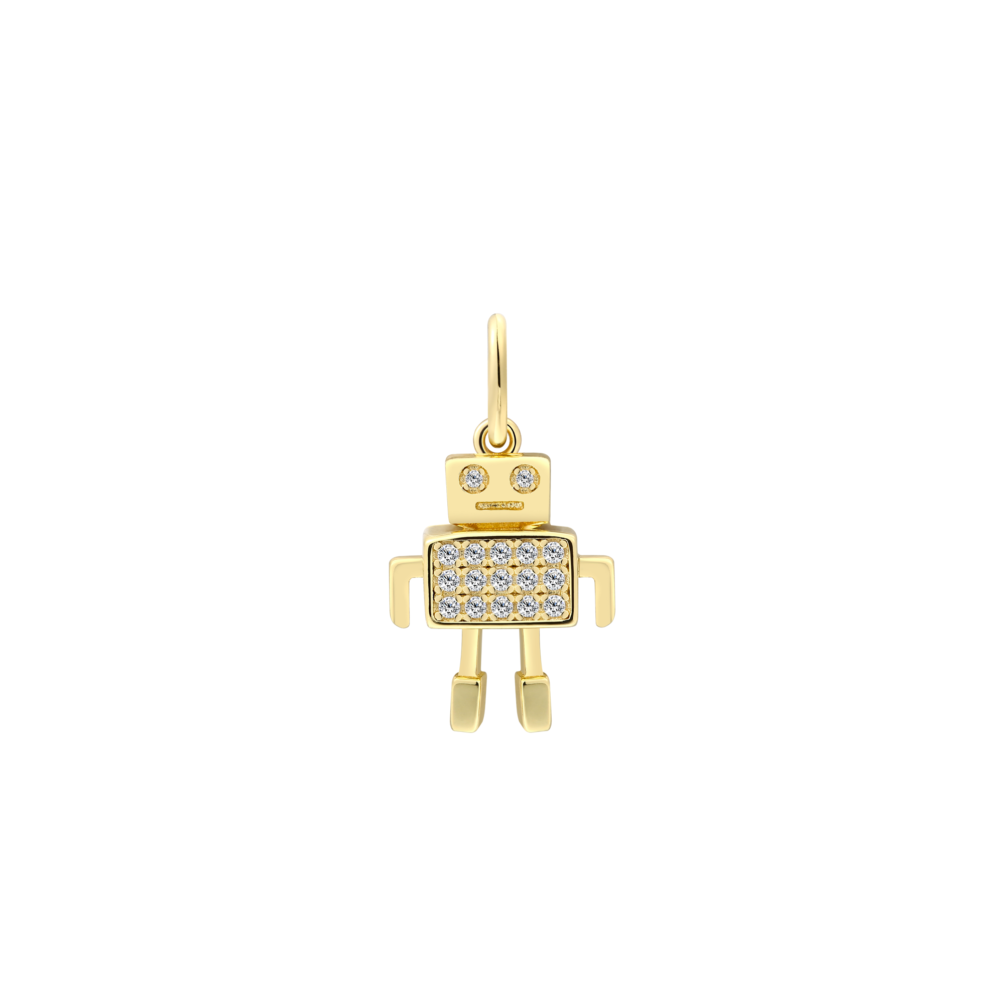 xenox-roboter-charm-925-sterlingsilber-rhodiniert-mit-zirkonia image 2
