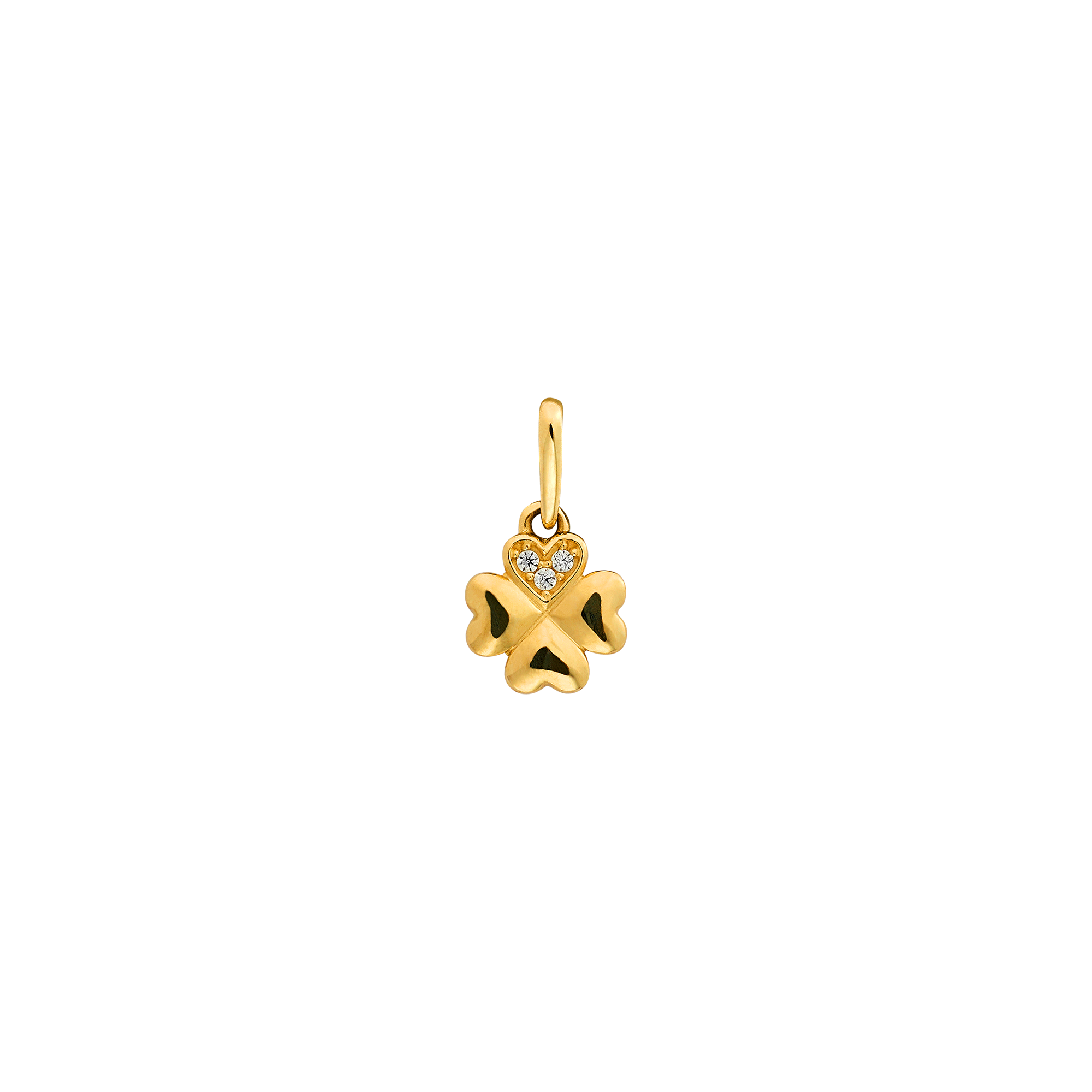 xenox-fine-clover-luck-anh-nger-585-gelbgold-kleeblatt-zirkonia image 1