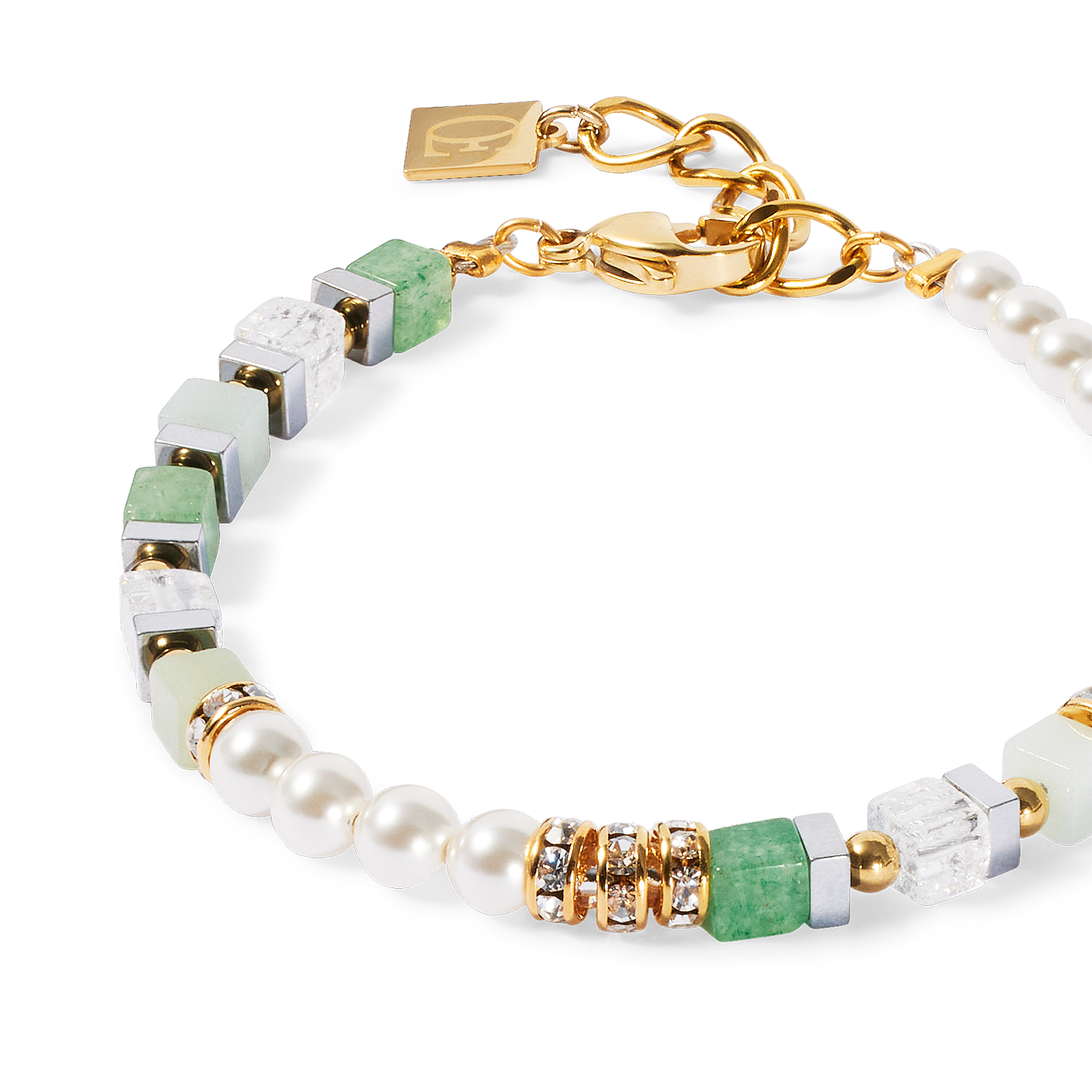 coeur-de-lion-precious-fusion-offset-armband-gold-gr-n image 2