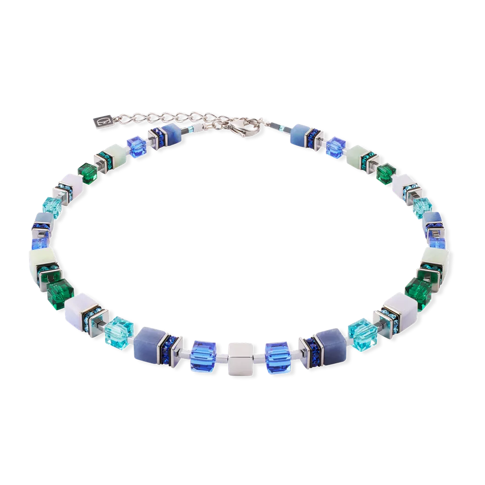 coeur-de-lion-geocube-precious-statement-halskette-silber-ocean image 1