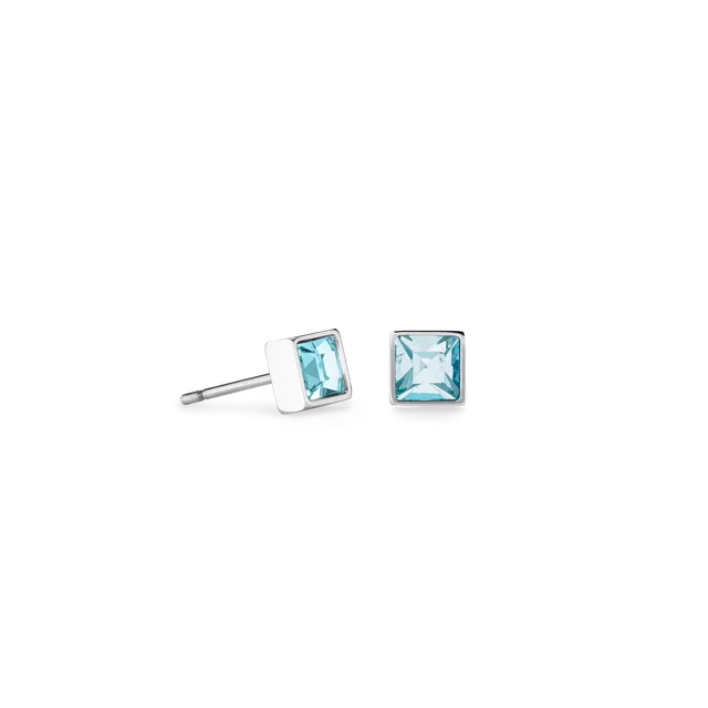 coeur-de-lion-brilliant-square-small-ohrstecker-silber-aqua image 1