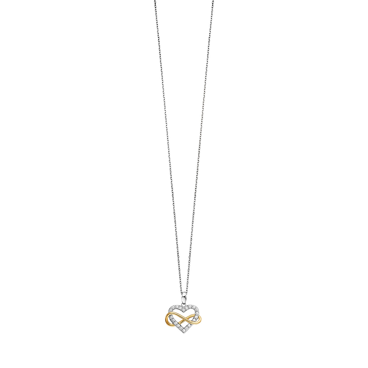 julie-julsen-kette-mit-anh-nger-heart-infinity-bicolor-mit-20-zirkonia-silber-92 image 4