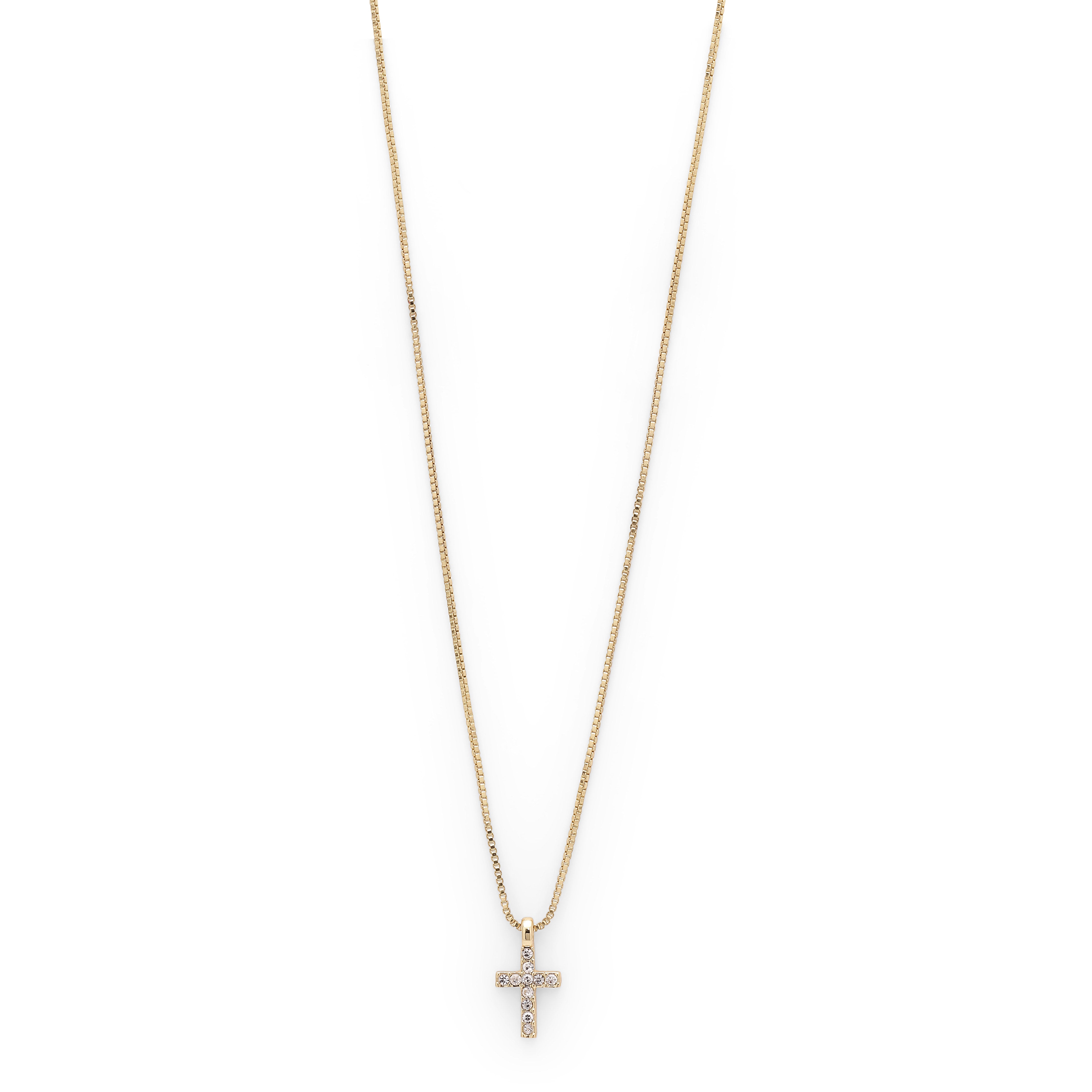 pilgrim-clara-kreuz-halskette-goldplattiert-mit-kristallen image 1