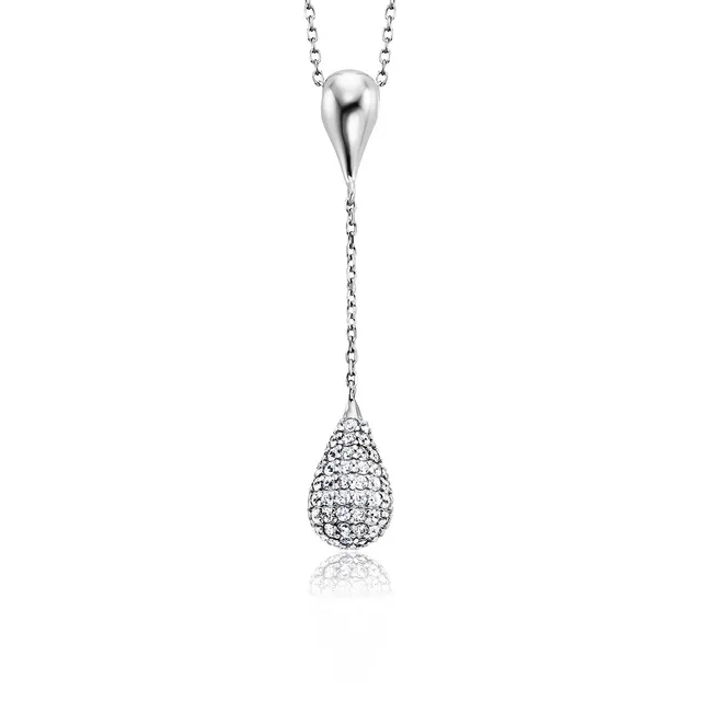 julie-julsen-crystal-drop-kette-mit-anh-nger-silber-mit-95-zirkonia image 1