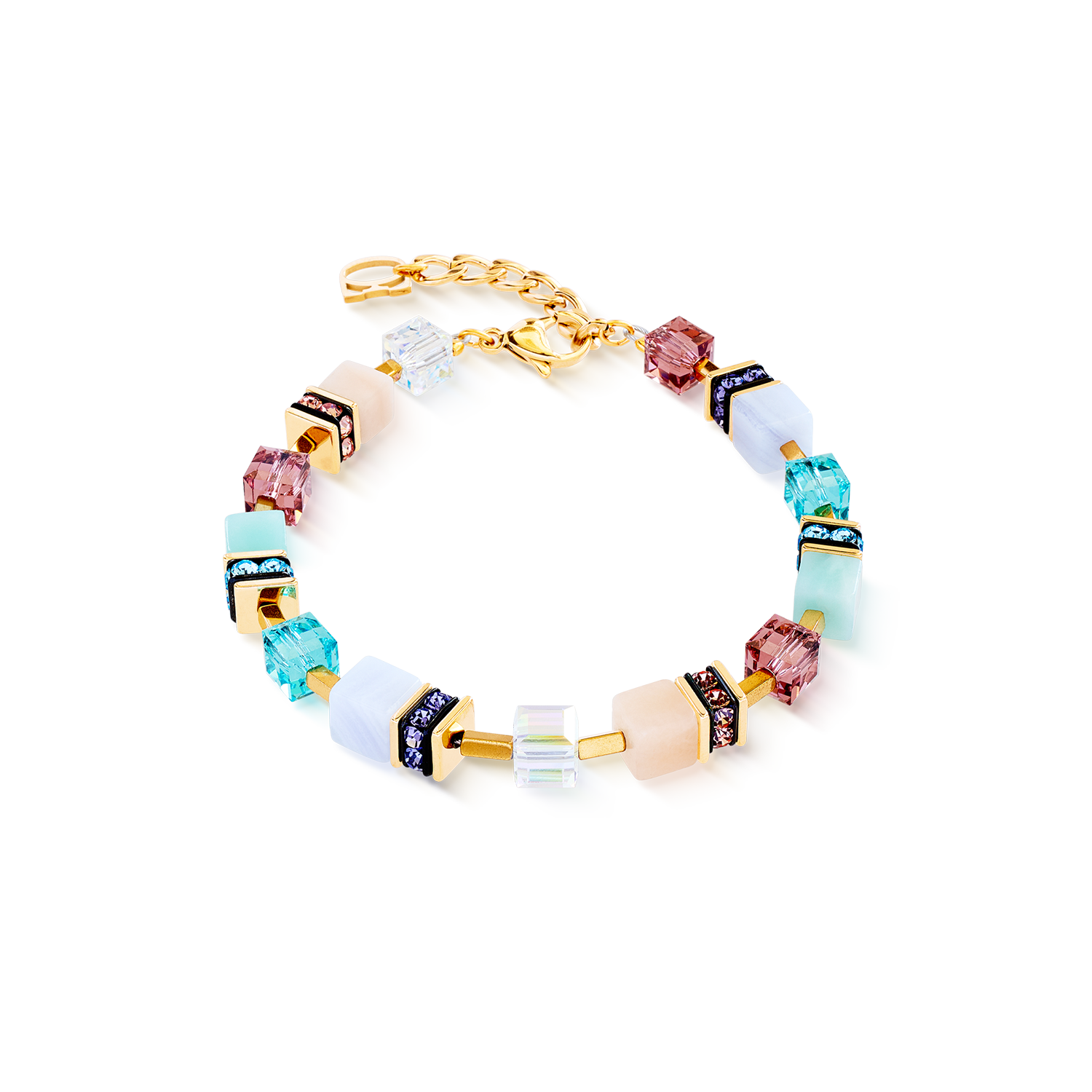coeur-de-lion-geocube-precious-statement-armband-art-nouveau-6-mm-multicolor image 1