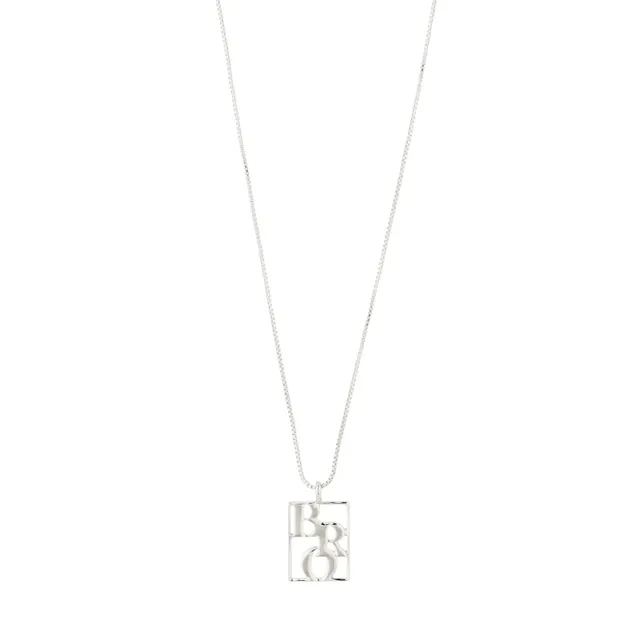 pilgrim-love-tag-bro-halskette-silber-plated-anh-nger-halskette image 1