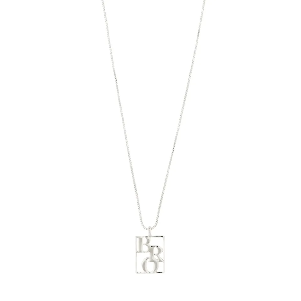 pilgrim-love-tag-bro-halskette-silber-plated-anh-nger-halskette image 1