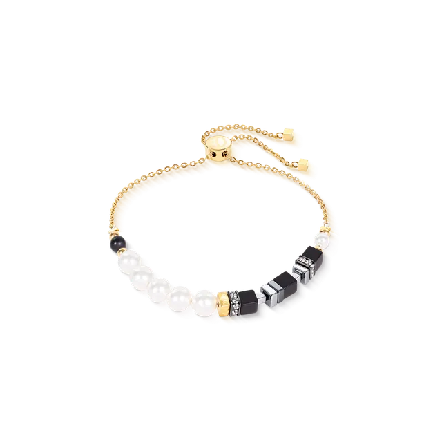 coeur-de-lion-precious-fusion-offset-slider-armband-onyx-14-22-cm image 1