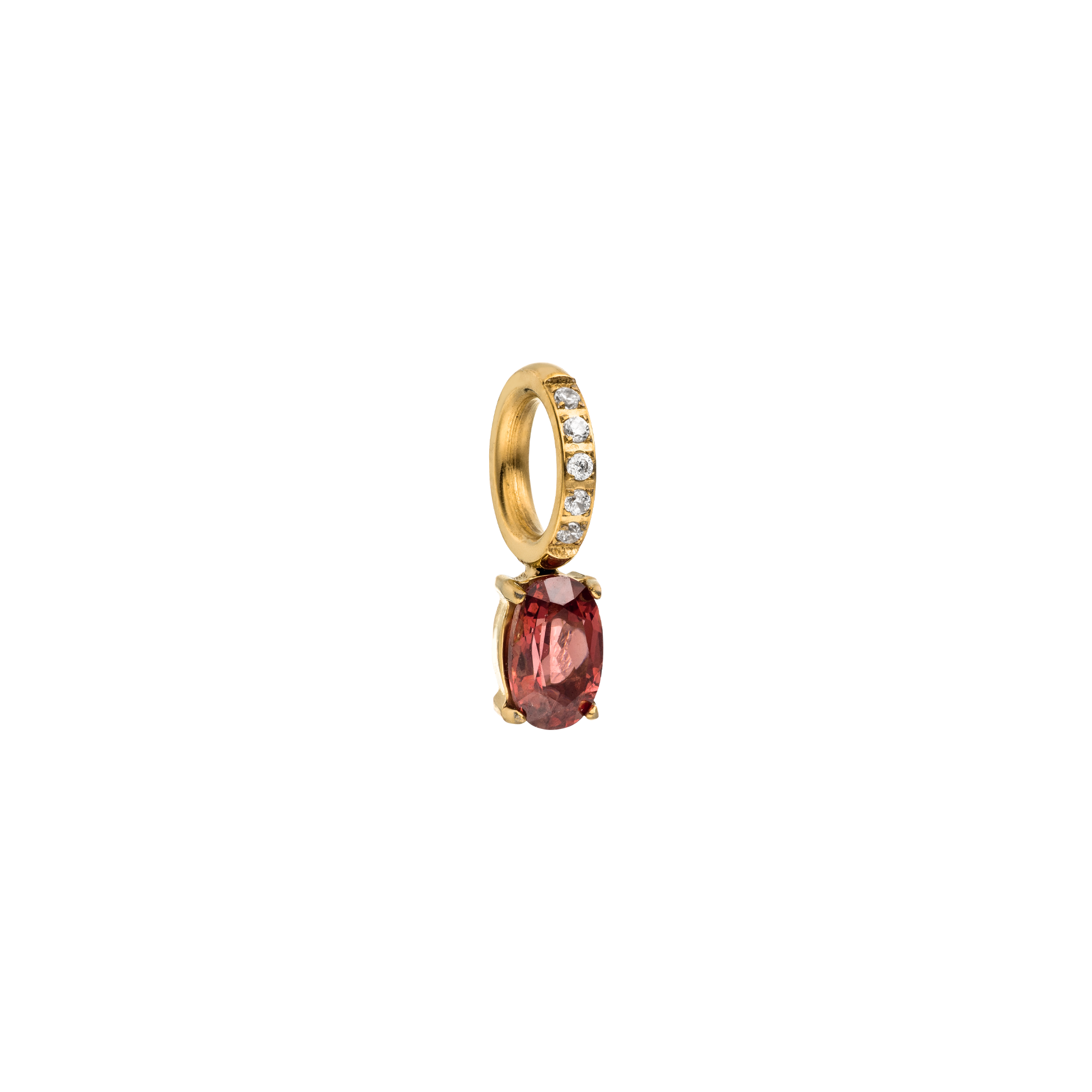 purelei-geburtsstein-charm-januar-granat-ovaler-anh-nger-gold image 1