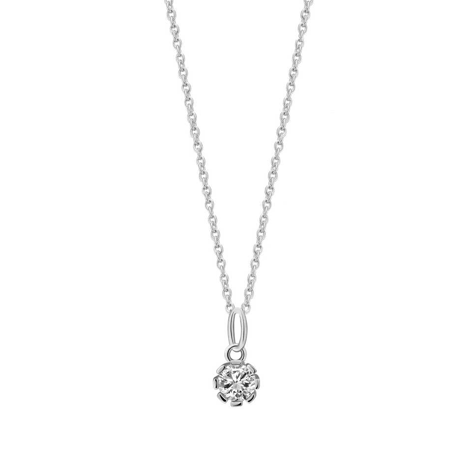 xenox-pure-essentials-halskette-925-sterlingsilber-rhodiniert-mit-zirkonia-xs106-2 image 1