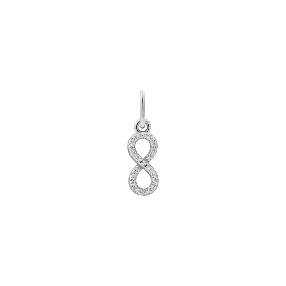 xenox-infinity-charm-925-sterlingsilber-rhodiniert-mit-zirkonia image 1